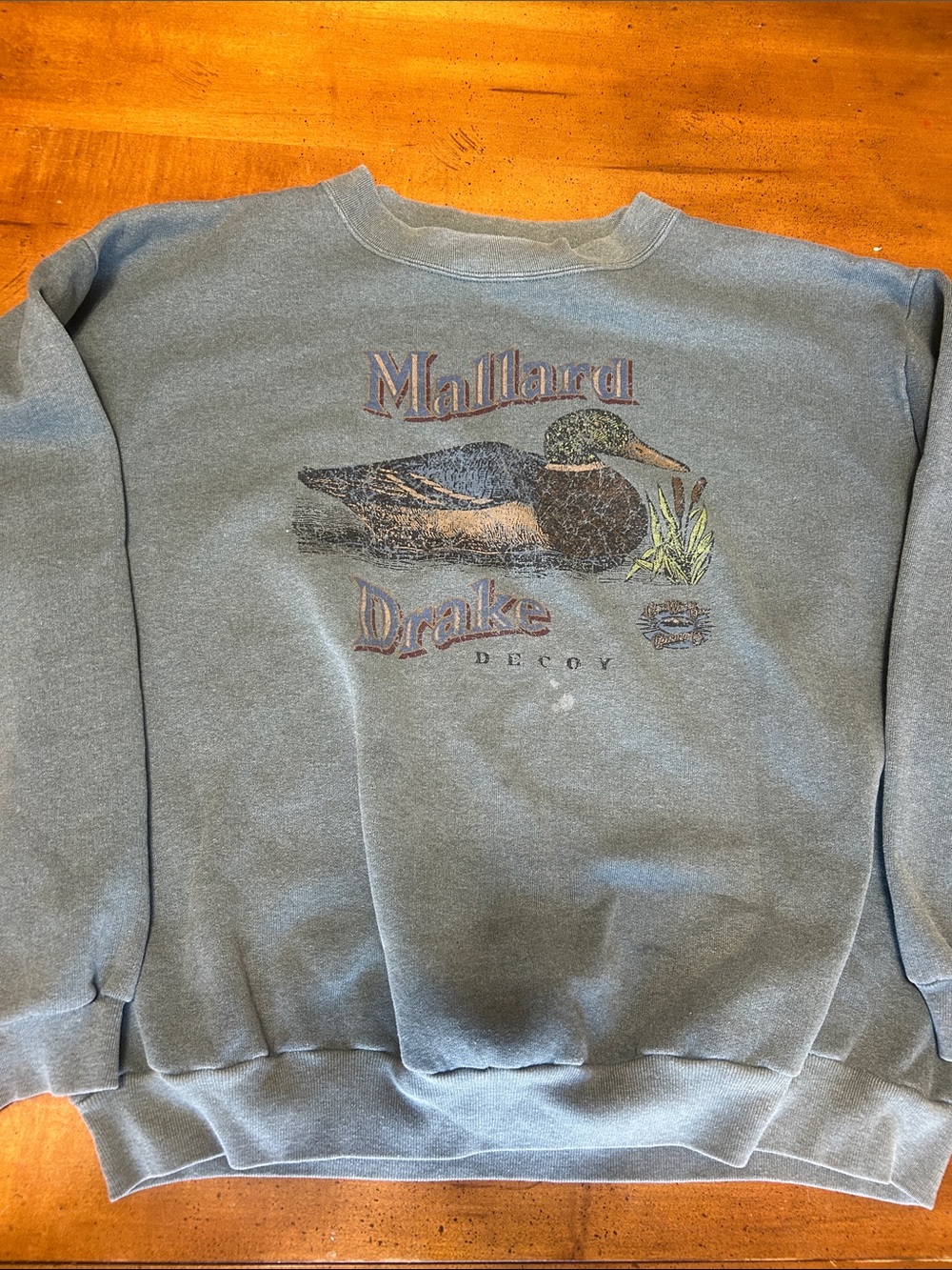 Vintage 90s Clearwater Creek Mallard Drake Green Crewneck Sweatshirt XL